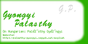 gyongyi palasthy business card